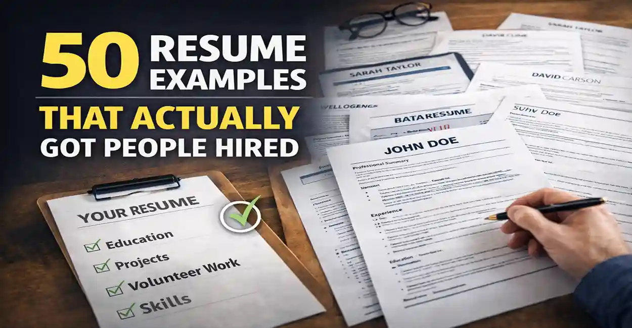 Stack of successful resumes with interview callbacks and job offer letters