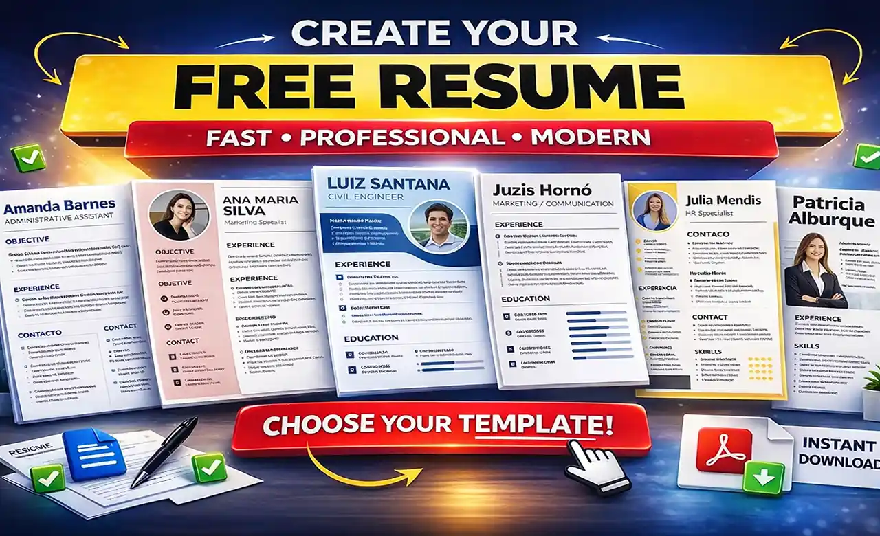 Person using a laptop to build a professional resume on a free online builder