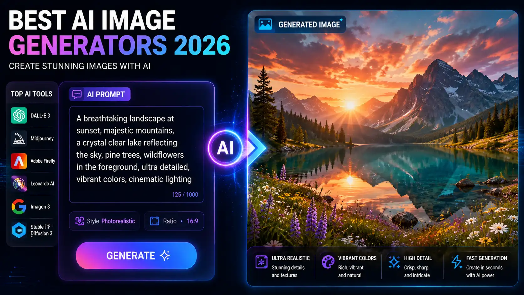 Best AI Image Generators in 2026: Midjourney vs DALL-E vs Stable Diffusion