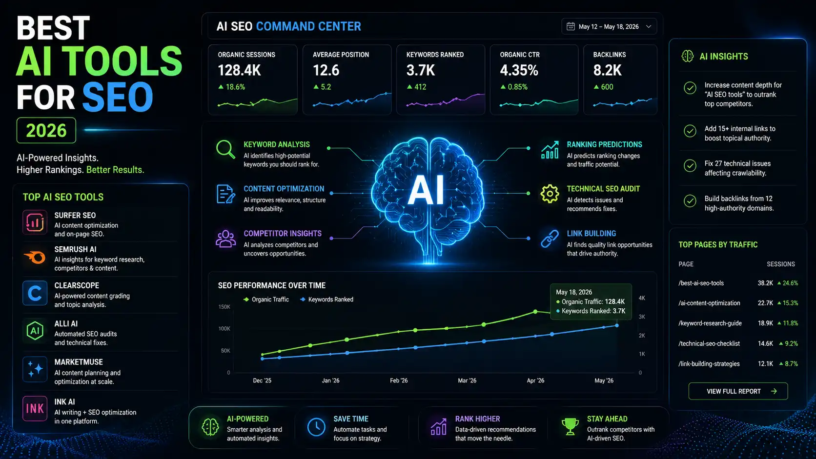 Best AI Tools for SEO in 2026: Rank Faster with Less Effort