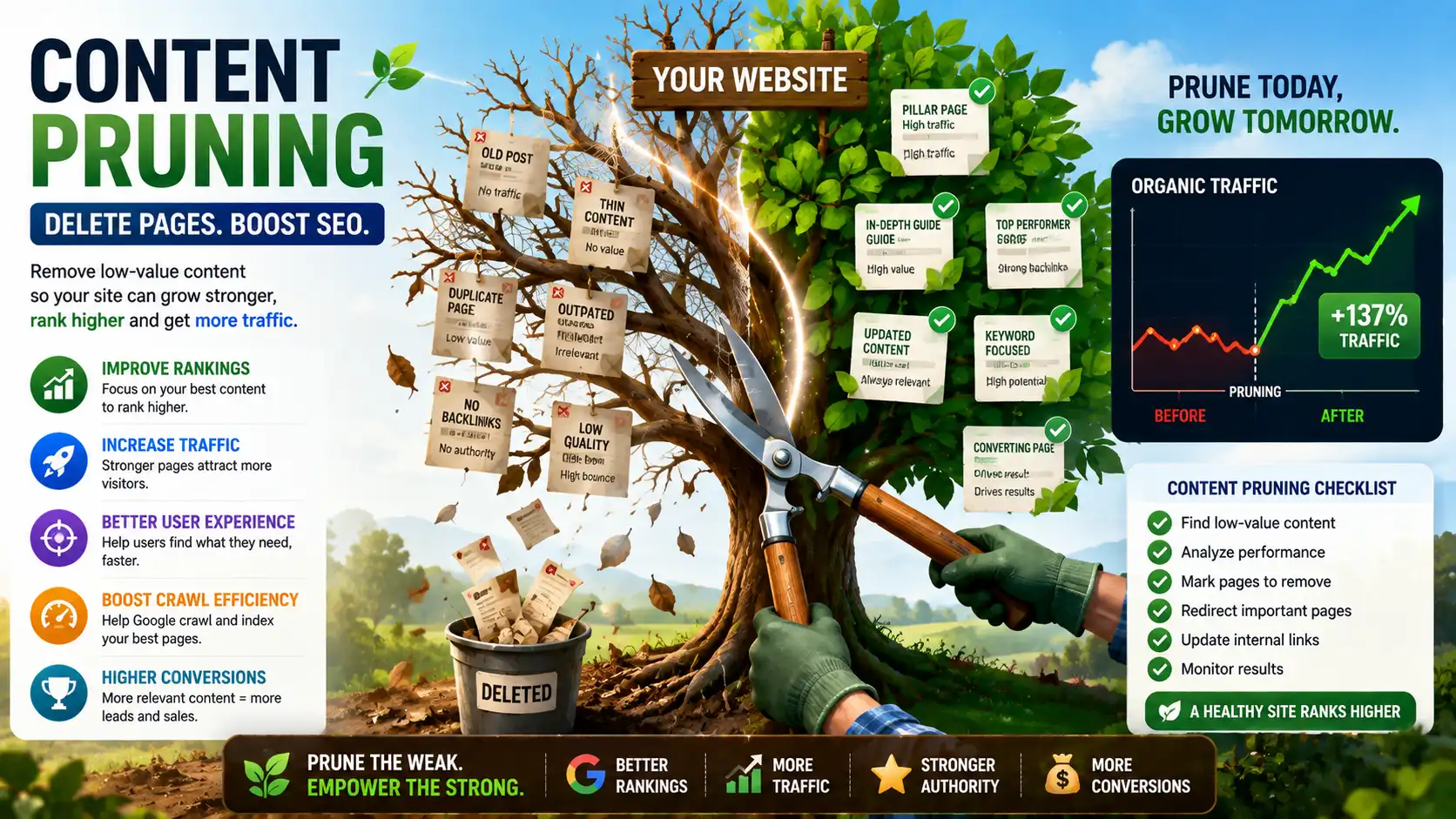 Content Pruning: How Deleting Pages Can Boost Your SEO