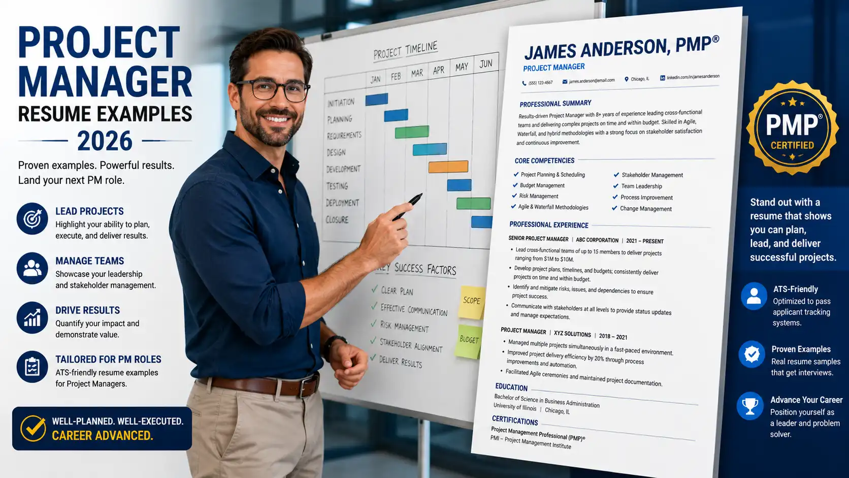 Project Manager Resume Examples and Writing Guide (2026)